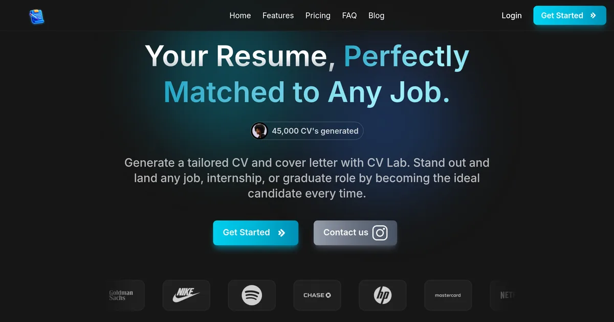 CV Lab homepage